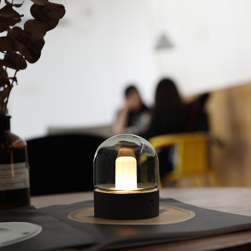 Asher - Glaskuppel-Schreibtischlampe