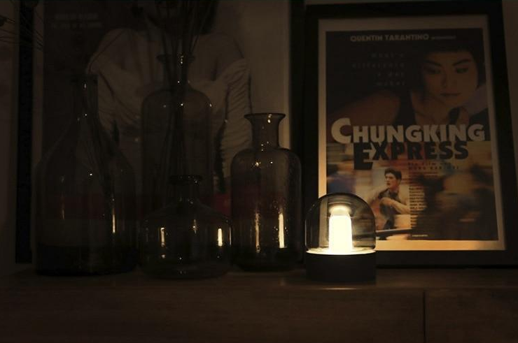 Asher - Glaskuppel-Schreibtischlampe